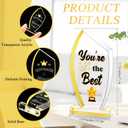 Treela 18 Pcs Employee Appreciation Awards Gifts Bulk Small Acrylic Trophies Mini Thank You Plaque Gifts for Recognition Adults Students Classroom Office Graduation Decoration(Gold,Oval)