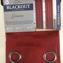 Set of 2 Jeannie Blackout Curtain Panels, Energy Saving, Blocks Noise (Red, 63" Long) (54"W x 84"L (Pack of 2))