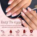 White French Tip Press on Nails Short Oval Fake Nails, Glossy Oval Nails Press on Full Cover Acrylic French Tip Nails Short False Nail Tips 240pcs Glue on Nails