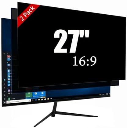 Ceydebne 27 Inch Privacy Screen for Monitor with 16:9 Widescreen Monitor Blue Light Screen Protector - Anti-Glare - Anti-Scratch Protector Film for Data Confidentiality Privacy Shield [2 Pack]