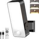 Motion Sensor Outdoor Light, 10000mAh Rechargeable 600 Lumen Battery Operated Outdoor Light with 3 Modes, 3 Color Temperatures, Waterproof Outdoor Security Lights for House, Fences, Patio (Black-1P)