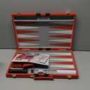 Get The Games Out Top Backgammon Set - Classic Board Game Case - Best Strategy & Tip Guide - Available in Small, Medium, and Large Sizes (Red, Large)