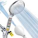 FASDUNT Filtered Shower Head with Handheld, High Pressure 8-Mode Handheld Showerhead with Filters for Hard Water -Remove Chlorine, Built-in Power Wash, Extra Long 80" Hose & Adjustable Bracket