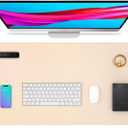 Large PU Leather Desk Pad Protector – Non-Slip Mouse Pad & Writing Mat for Office/Home, Waterproof, Easy to Clean (31.5" x 15.7")