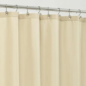 ALYVIA SPRING Cream Fabric Shower Curtain Liner Waterproof - Soft & Light-Weight Cloth Shower Liner with 3 Magnets, Hotel Quality & Machine Washable - Standard Size 72"x72", Cream