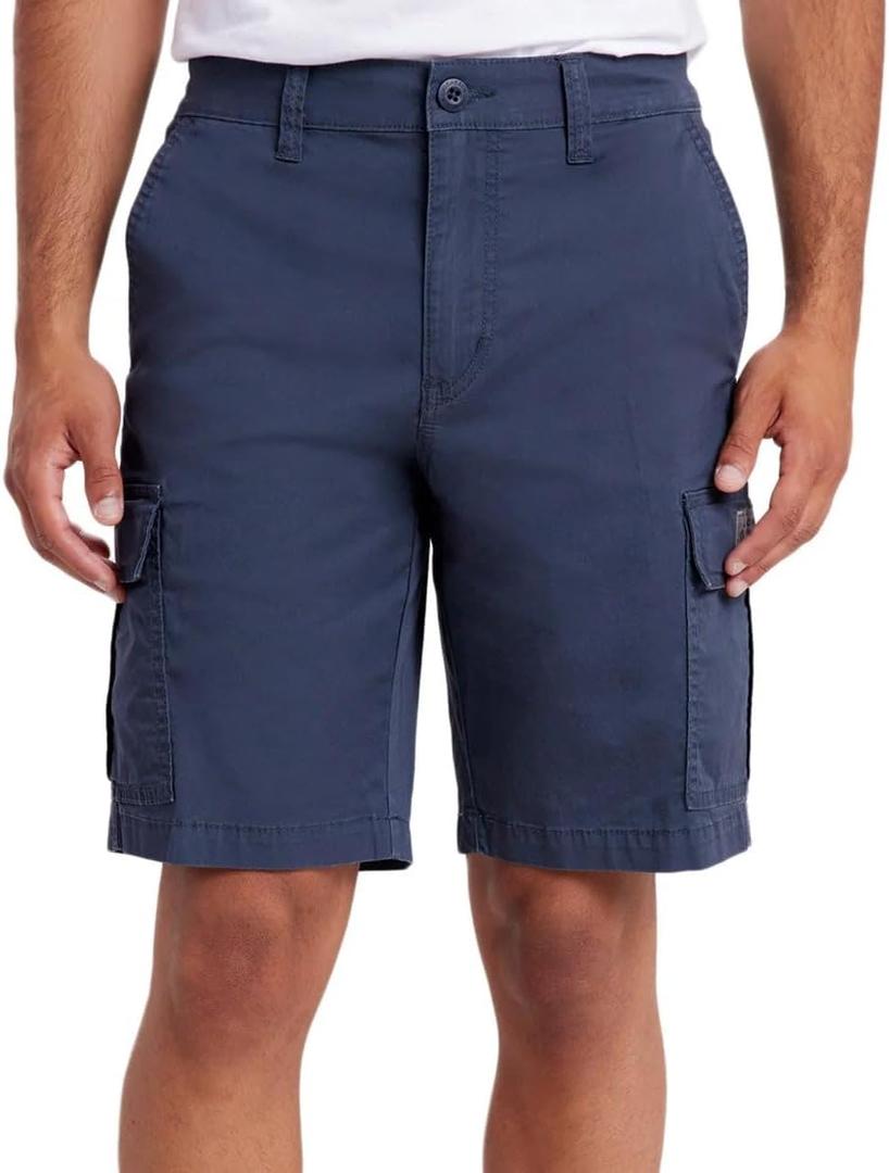 UNIONBAY Men's Relaxed Fit Flex Waist Cargo Short (30, Blue)