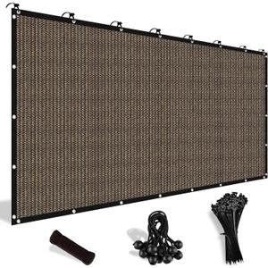 Shade&Beyond 90% Sun Shade Cloth with Grommets, 8' X 12' Pergola Shade Cover Canopy, Mesh Tarp Sun Screens for Patio, Outdoor, Garden, Backyard, Mocha