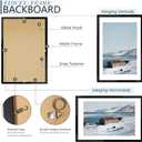 24x36 Picture Frame Set of 5, Black Poster Frame, Display Pictures 20 x 30 with Mat or 24 x 36 Without Mat for Horizontal or Vertical Wall Mounting, Wall Gallery Frame for Artwork, 24x36-5PACK
