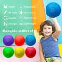 8.5 Inch Dodgeballs Playground Balls, Dodge Ball Set for Kids & Adults, Bouncing Kickballs Handball for Outdoor & Indoor Games - Includes Pump & Mesh Storage Bag