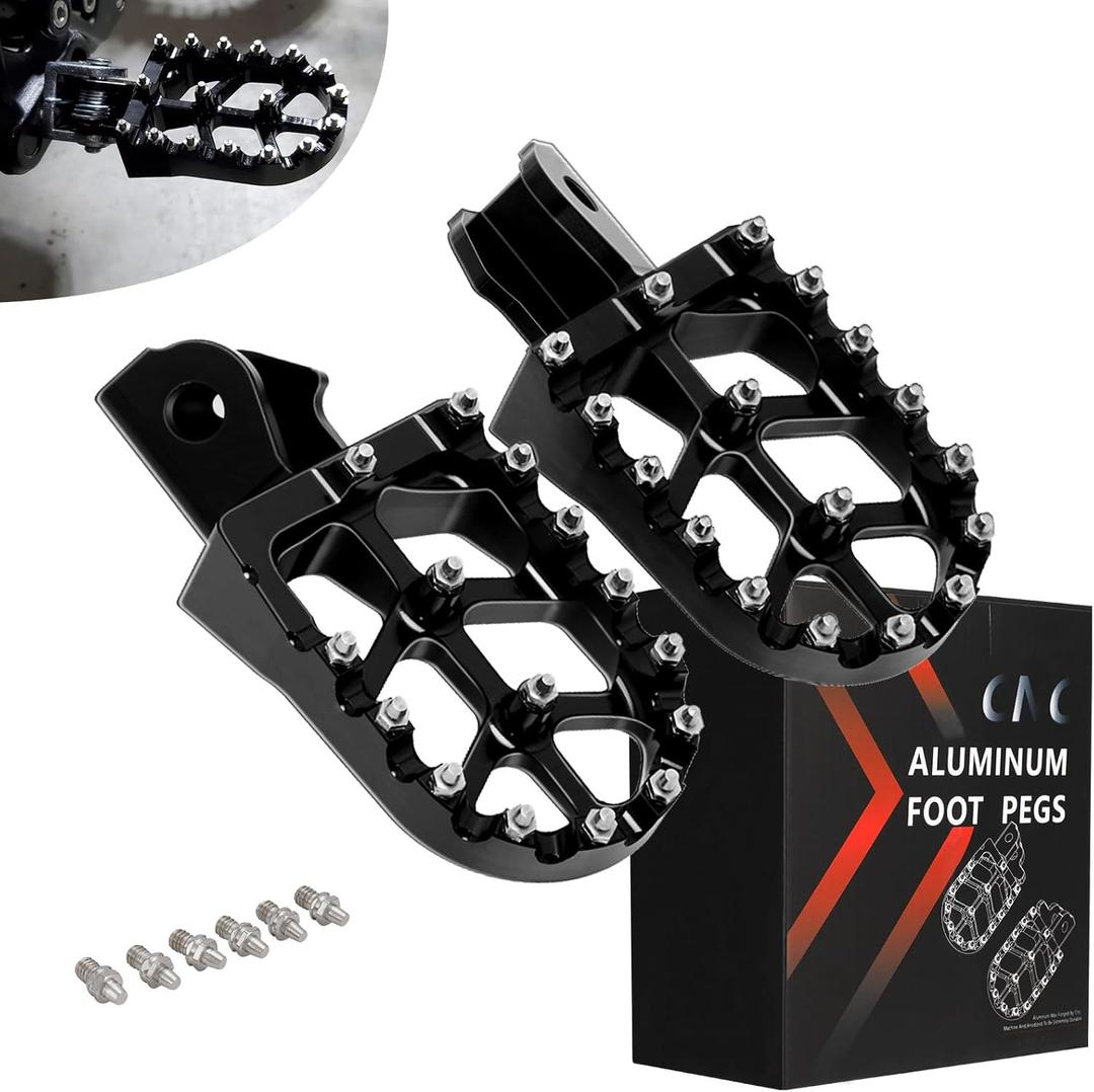 JFG RACING Dirt Bike Foot Pegs 7075 CNC Pedals Rests for Surron Light Bee X and S/E Ride Pro SS/CRF150F CRF230F 03-19/CRF250F 19-24/XR150L 15-24/KDX200 83-94-Black