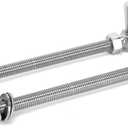 M12 x 8"" J Bolt Gate Hinge, Farm Gate Post Hinge with 5/8"" Male Pin, 304 Stainless Steel for Chain Link Fence Gate (Pack of 2, Dia 12mm-8"")