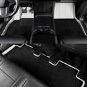 Floor Mats for Tesla 2019-2026 Model Y White 5-Seat Double Carpet & Floor Mats All Weather Durable TPE Anti-Slip Car Floor Liner Waterproof Custom Fit (White Double Layer, Model Y)