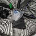 VEVOR 24 Inch 3-Speed 7000 CFM Black Waterproof Wall Mount Oscillating Fan