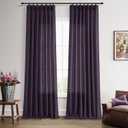 Plum Purple Pinch Pleated Linen Curtains 96 Inch Length 2 Panels for Living Room Bedroom Vintage Farmhouse Window Privacy Light Filtering Semi Sheer Back Tab Drapes with Hooks for Dining Room 40x96
