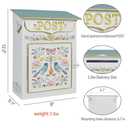 Z² BellaDecor Vintage Wall Mount Mailboxes for Outside House Decor, White, The mail boxes for house outside are Height 12.2 inch, Width 8.9 Inch