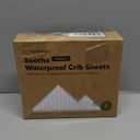 2-Pack Waterproof Crib Sheets for Boy, Girl - Organic Cotton 52X28 Fitted Crib Sheets Neutral,Crib Mattress Protector Sheets,Soft Toddler Bed Sheets,Washable Infant Fitted Baby Crib Sheets(KeaSafari)