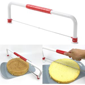 XL Adjustable Cake Layer Cutter Leveler Slicer for 6-16 Inch Large Layer Cakes, Stratification Auxiliary Leveling Baking Tool, Bread Slicer, Toast Cutter, Stainless Steel Food Saw, 20.8 inches