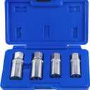 SPEEDWOX Metric Stud Removal Tool 4 Pieces Stud Extractor Set Stud Removal Set Broken Stud Puller Set 6,8,10,12 mm Broken Stud Removal Socket Stud Puller Sockets for Removing Trapped and Broken Bolts