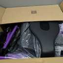 Walkers for Seniors with Seat, Extra Wide 2 in 1 Rollator Walker & Transport Chair with Reversible Backrest & Detachable Footrests, Foldable Wheelchair Combo with 8" Anti-Slip PU Wheels, Purple