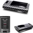 x xotic tech Black Carbon Fiber Pattern ABS Key Fob Shell Cover, Compatible with Cadillac ATS CTS XTS DTS SRX Escalade Chevrolet C7 Corvette Smart Keyless Entry Key OUC6000066 5923887 22756465