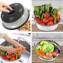 Microwave Splatter Cover Vented for Food, Splatter Guard & Colander Kitchen Gadget for Fruit Vegetables Microwave Plate Cover with Hook Hole,Dishwasher-Safe,BPA-Free Silicone & Plastic (2Pack)