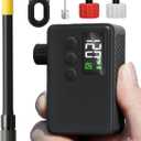 GPUTEK Mini Bike Tire Air Pump: Fast Inflate Portable Small Bicycle Electric Pump for Presta and Schrader Valves, 120 Psi High Pressure Pump with Digital Gauge for Road Bike, Mountain Bike, E-Bike