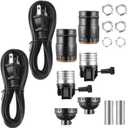 Honoson Lamp Repair Kit Table Rewire Lamp Parts with 3 Way Socket Matching Cord and Essential Hardware Wiring Kit for Table Floor DIY Design Repair Light Do It Yourself (Black)