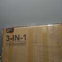 Bookshelf & Easel & Toy Storage Organizer for Kids with Wheels, 3-in-1 Wooden Art Easels with Chalkboard & Whiteboard for Toddlers, Kid Book Shelf Bookshelves for Toddler Room & Nursery