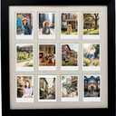 Polaroid Picture Frame Collage for 2x3 Instax Mini Film - 12 Openings, Black Photo Wall Display (black, 13.8512.6)