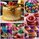 3 x Edible Drink Glitter for Cocktails Food Grade Edible Drink Shimmer Powder for DIY Champagne Beverages Wine Vegan Cherrysea Multi -Purpose Edible Luster Dust Set 4g/Bottle - Blue