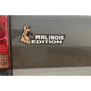 Dog Edition Car Badges Laser Cutting 3D Badge Automotive Decals Stickers for Truck Rv Boat Exterior Decoration, Funy Animal Decor Car Accessories Gifts (Belgian Malinois)