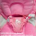 Bluetooth Baby Swing for Infants, Compact & Portable Pink Baby Girl Swing, 3 Seat Positions, 5 Swing Speed, 10 Music, Remote Control, Plug-in Power, Reversible Cushion, mecedora elctrica para Bebe
