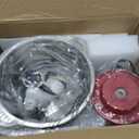 GANIZA Food Processors, Electric Food Chopper with Meat Grinder & Vegetable Chopper - 2 Bowls (8 Cup+8 Cup) with Powerful 450W Copper Motor - Includes 2 Sets of Bi-Level Blades (Red)