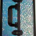 Makeup Train Case with Drawer, Rolling Makeup Case, Cosmetology Case on Wheels, Gift, Large Makeup Case Organizers, Professional for Salon Barber, Nail, Tattoo, Black Colourful