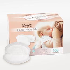DAFI Stay Dry Disposable Nursing Pads, Breast Pads for Leaking Milk Soft and Super Absorbent, Breastfeeding Pads Postpartum Essentials for Moms100 Count