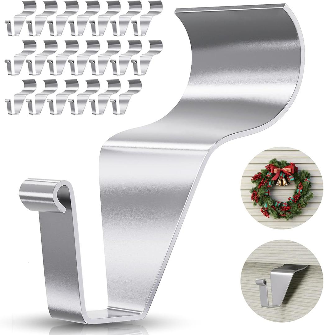 3 x Antimbee Heavy-Duty Stainless Steel Siding Hooks,20 Pack Vinyl Siding Hooks Hanger,No Hole Siding Hanging Hanger for Hanging on Patio,Vinyl Siding Clips Applicable to Outdoor or Holiday Decoration