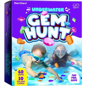Dan&Darci Pool Gem Hunt Diving Game for Kids - Pools Toys for Kid Ages 6 7 8 9 10 11 12 Year Old - Water Games Swimming Dive Toy - Gifts for Girls, Boy Ages 6-8, 8-12, Summer Fun