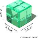 Rainbow Crystal Acrylic Cubes Children Learning Color Light Shadow Toy, Stacking Gem Blocks Sensory Building Blocks for Kids(48PCS)