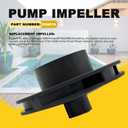 355074 Pump Impeller Assembly Fit for Pentair Superflo and Sta-Rite Supermax Challenger Pool and Spa 1-1/2 HP Pump, 1.5 HP Durable Heavy Duty Pump Impeller Replacement