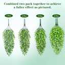 Waipfaru Artificial Hanging Four-leaf clover, 4pcs Fake Hanging Plants, Faux Ivy Pothos Vines Greenery for Wall Home Bedroom Living Room Aesthetic Kitchen Office Aesthetic Kitchen Indoor Outdoor Decor