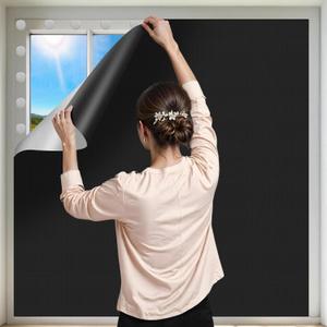 100% Blackout Curtains for Bedroom 2 Pack 118"x57" Portable Window Blinds Cover Adhesive Thermal Blackout Blinds No Drill Guard Blind Window Shades Temporary Room Darkening Shades for Skylight RV Dorm