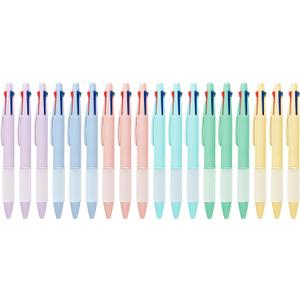 Multicolor Ball Point Pens 4-in-1 Colored Pens (1.0mm) Assorted Inks 4-Color Ballpoint Pen (18 pack)