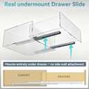 22 Inch Bottom Mount Soft Close Drawer Slides, 88 lbs Capacity