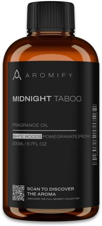 Midnight Taboo Diffuser Oil, Inspired by Luxury Hotels, 6.7 Fl Oz 200 mL, Hotel Scent for Home, Office, Bathroom & Spa, Aromatherapy Essential Oil, Lemon & Pomegranate Scents.