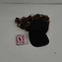 Baseball Hat Wig,Hat with Hair attached 24'' Adjustable Black Cap with Long Wavy Synthetic Hair Extensions for Women Girls(Light Brown)