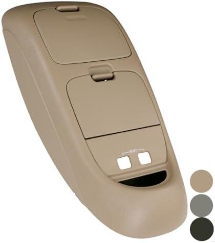 TQPONLY Overhead Console Assembly w/o Sunroof | Compatible with 2002-2004 Ford Super Duty F250 F350 F450 F550 Truck | Replaces 2C3Z25519A70AAB 2C3Z-25519A70-AAB Interior Ceiling Console Panel (Tan)