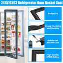 Upgraded 241510203 241510207 Refrigerator Door Gasket Compatible with Frigidaire Refrigerator Door Seal 241510205 Kenmore Refrigerator Door Gasket FGHC2331PFCA FGHC2331PFAA FGSC2335TF Fridge Door Seal