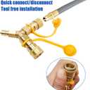 3/8 in Natural Gas Y Splitter, Low Pressure Propane NAT Gas Quick Connect/Disconnect Separator Adapter for Weber Grill, Pizza Oven, Patio Heater/Fire Pit, RV, Generator