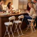 Folding Bar Stool,24" Portable High Counter Foldable Stool Chair, 1PCS