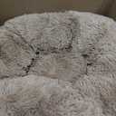 Bedsure Calming Dog Bed for Small Dogs - Donut Washable Small Puppy Bed, 23 inches Anti-Slip Round Fluffy Plush Faux Fur Large Cat Bed, Fits up to 25 lbs Pets, Camel